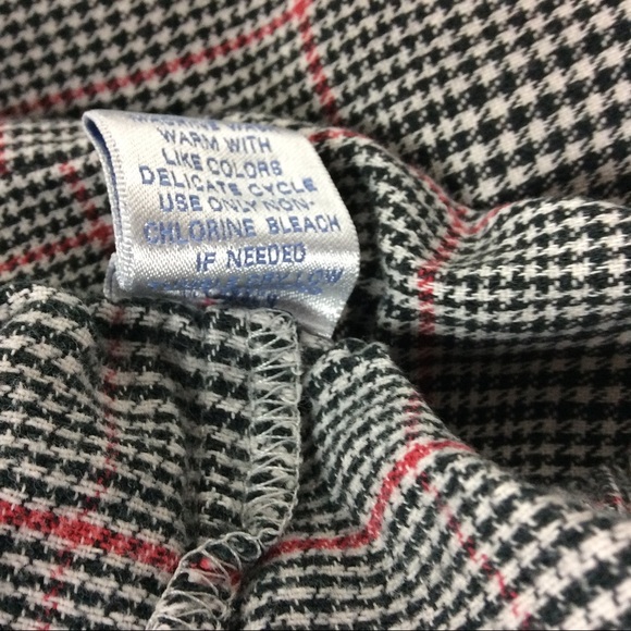 Cabernet‎ Pajama 2PC Set Women's Medium B/W & Red Herringbone Plaid - Picture 14 of 15